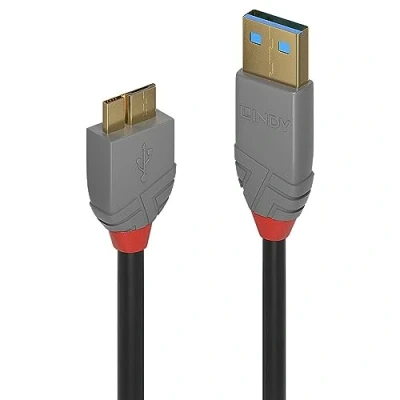 Afbeelding van LINDY USB kabel 3.2 Gen1 (USB 3.0 / 3.1 Gen1) A Stekker, Micro B Stekker 2.00m S