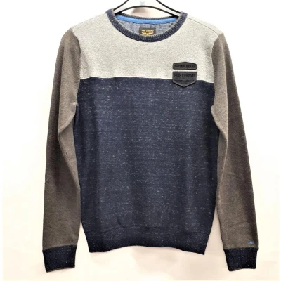 Afbeelding van PME Legend Trui Grijs/Blauw Maat M