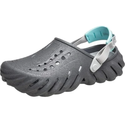 Afbeelding van Crocs ECHO Sandstorm Unisex Muiltjes Slate grey/multicoloured, Maat: 38 39, grey/multi coloured Kunststof
