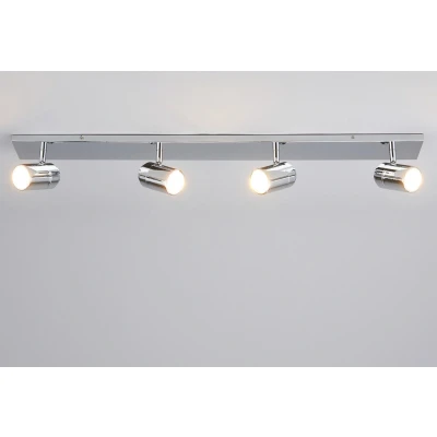 Afbeelding van Lindby Plafondlamp badkamer 4 lichts metaal H: 11 cm GU10 chroom
