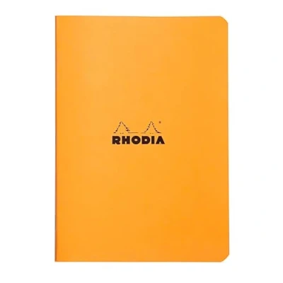 Afbeelding van Rhodia 119188Cpack 10 stuks notitieboeken oranje A5 gelinieerd 96 pagina&#039;s wit papier 80 g/m² envelop van gecoat karton, zacht en waterdicht