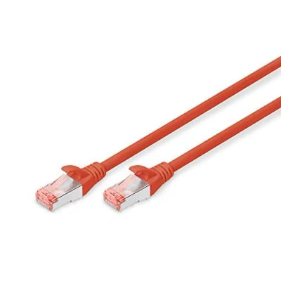 Afbeelding van DIGITUS LAN kabel Cat 6 0.25m RJ45 netwerkkabel S/FTP afgeschermd Compatibel met 6A &amp; 7 Rood