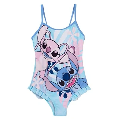 Afbeelding van Disney Stitch badpak voor meisjes, eendelig engel kinderen, strand en zwembadkleding., Blauw, 7 8 Jaren