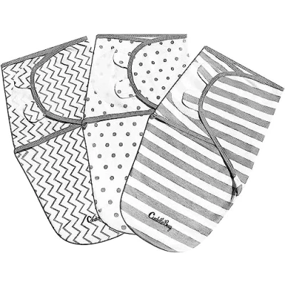Afbeelding van Cuddlebug Babydeken, inbakerdoek, 3 stuks, universele verstelbare slaapzak, deken voor zuigelingen, baby&#039;s, pasgeborenen, 0 maanden