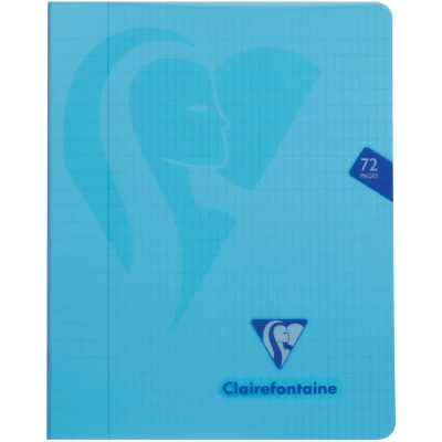 Afbeelding van Clairefontaine schrift mimesys voor ft A5, 72 bladzijden, kaft in PP, geruit 4 x 8, geassorteerde kleuren