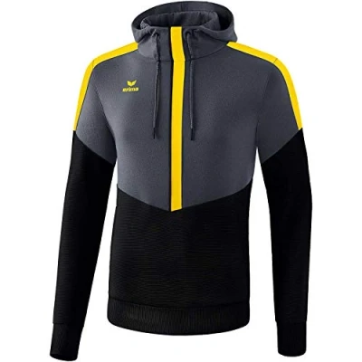 Afbeelding van Erima Squad sweatshirt met capuchon slate grey/zwart/geel 34 / 128