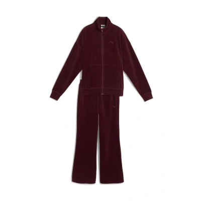 Afbeelding van Puma Relaxed SUIT SET Trainingspak, Dames, Maat: XL, Ruby shimmer