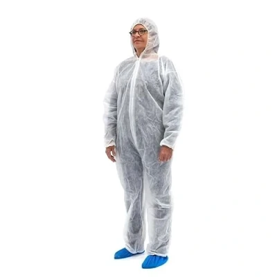 Afbeelding van Wegwerp overall XXL Romed Wit 100% Polypropyleen/non woven Met capuchon