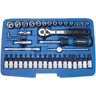 Afbeelding van SW Stahl 06450L dopsleutelset I 41 delig 1/4 inch gereedschapskoffer industriële kwaliteit