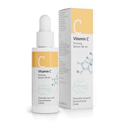 Afbeelding van Elemental Care Vitamine C Gezichtsserum 30 ml Anti Aging Serum Rimpel Huidverzorging en Gezichtsverzorging met Onmiddellijk effect op rimpels Donkere Kringen Pigmentvlekken verwijderen