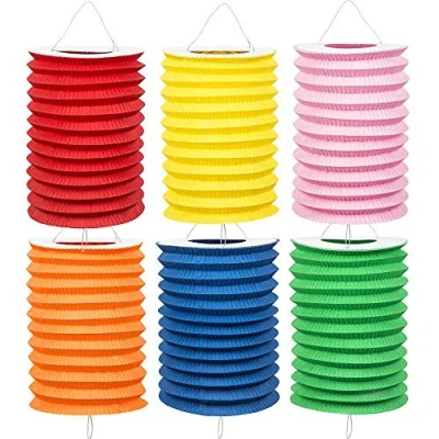 Afbeelding van Boland 12 Papieren treklampionnen (13 cm) Multi Verjaardag, Kinderfeestje, Sint Maarten