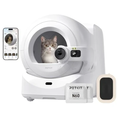 Afbeelding van PETKIT PUROBOT ULTRA Zelfreinigende Kattenbak, AI Camera, Automatisch Inpakken, 2.4G en 5G Wifi, App Controle, Geur Eliminatie, 70L, voor Verschillende Katten