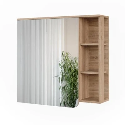 Afbeelding van Vicco KarenSpiegelkast 80 x 75 cm met spiegel Sonoma/blauw