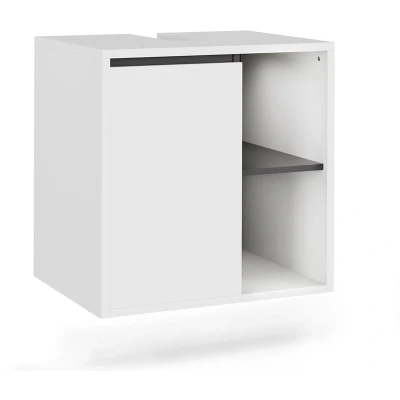 Afbeelding van Vicco Wastafelonderkast Viola, wit/grijs, 60 x cm met open planken