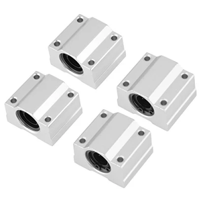 Afbeelding van Lineair glijblok, 4 stks/set SCS12UU aluminium lineaire beweging kogellager glijblok binnendiameter 12 mm op grote schaal gebruikt in elektrisch gereedschap 36 x 42 28