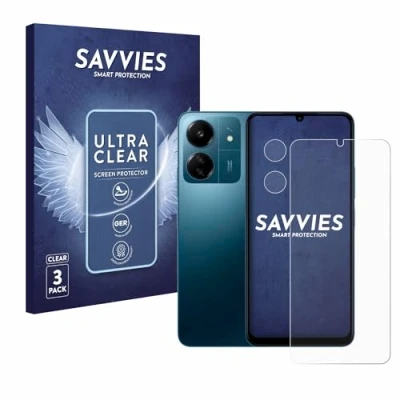 Afbeelding van Savvies (6 Stuks) Schermbeschermer voor Xiaomi Redmi 13C (Voor+Camera) Screen Protector Ultra Transparant