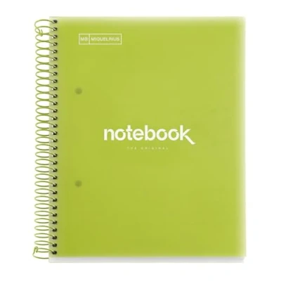 Afbeelding van Miquelrius Notitieboek A5 Emotions, 120 vellen 90 g/m², gelinieerd horizontaal 7 mm, 5 gekleurde strepen, microgeperforeerde spiraal, polypropyleen deksel, 2 boren, Colorr Lima