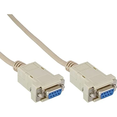 Afbeelding van Seriële RS232 null modemkabel 9 pins SUB D (v) 10 meter