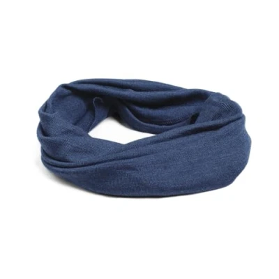 Afbeelding van Engel Natuurlijke colsjaal, 70% wol, 30% zijde, voor dames en heren, marineblauw, One size