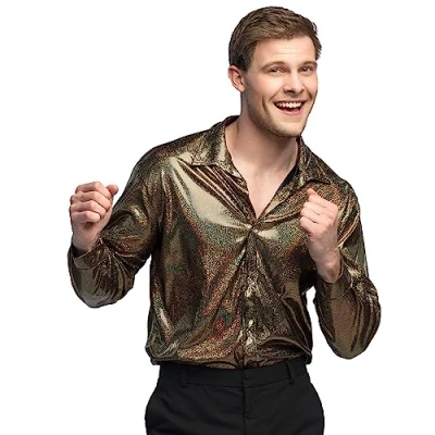 Afbeelding van Boland Shirt Shiny (L) Volwassenen Danser/danseres Glitter and Glamour 80&#039;s &amp; 90&#039;s Disco