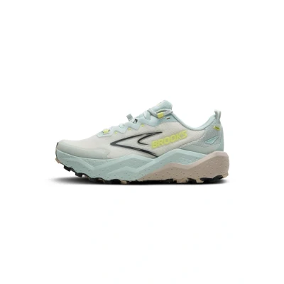 Afbeelding van Brooks Caldera 8 Trail hardloopschoenen, Dames, Maat: 40.5, Misty blue coconut chateau Textiel