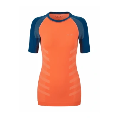 Afbeelding van FALKE Warm Shortsleeved shirt sneldrogend functioneel met korte mouwen dames oranje maat XS