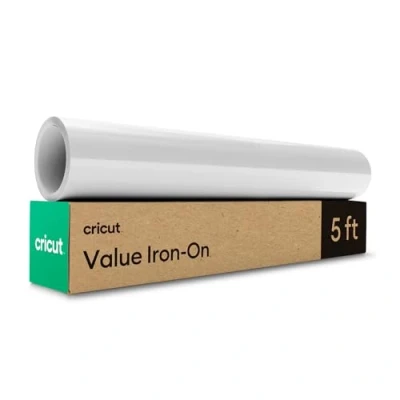 Afbeelding van Cricut Opstrijkbaar Wit 1,5 m (5ft) Warmteoverdracht Vinyl Roll voor gebruik met alle snijmachines