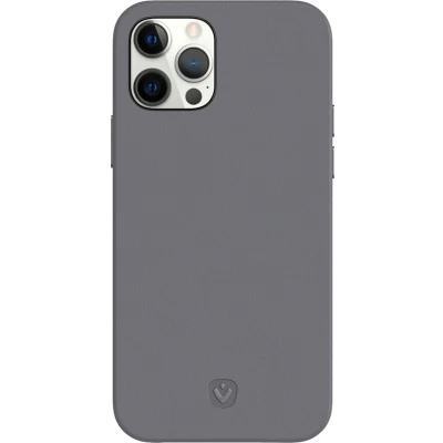 Afbeelding van Apple iPhone 12 Hoesje Echt leder Valenta Hardcase/Backcover Grijs Telefoonhoesje
