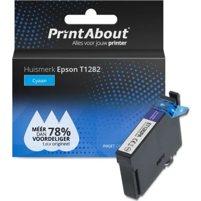 Afbeelding van Huismerk Epson T1282 Inktcartridge Cyaan