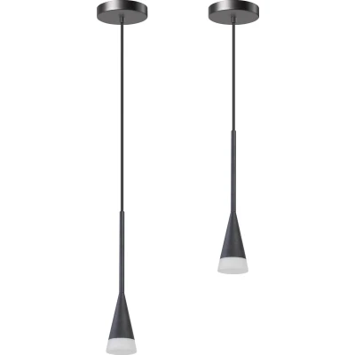Afbeelding van ETH Defender Hanglamp mat zwart excl. 1xGU10