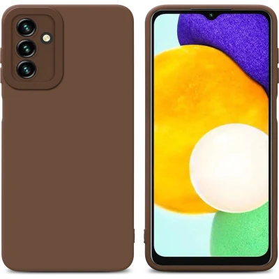 Afbeelding van Cadorabo Hoesje geschikt voor Samsung Galaxy A13 5G in FLUID BRUIN Beschermhoes TPU silicone Cover Case