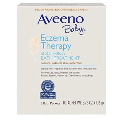 Afbeelding van Aveeno J &amp; J598755 Kalmerende Babybadbehandeling, Single Use Packet, Pack van 5