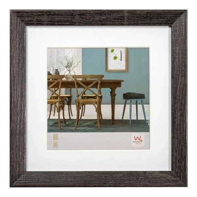 Afbeelding van walther design fotolijst donkergrijs 40 x cm met passe partout, Fiorito houten lijst EF440D