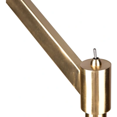 Afbeelding van Trio leuchten LED Vloerlamp Vloerverlichting E27 Fitting Rond Goud Aluminium