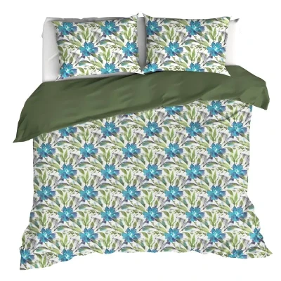 Afbeelding van Dekbedovertrek De Witte Lietaer Bellflower Eden Percal 260 x 200 / 220 cm Extra Breed