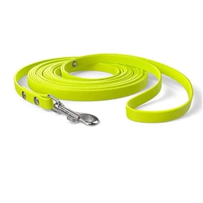Afbeelding van 5m sleeplint, hondenriem, handlus, neongeel, extra smal, vuil en waterafstotend
