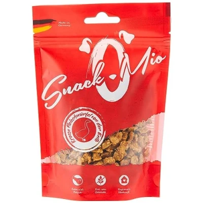 Afbeelding van SnackOMio Premium Hondensnack, sappige vleesblokjes van eend, graanvrij, 1 x 125 g