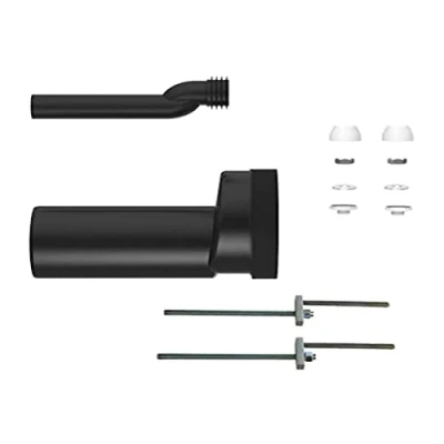 Afbeelding van SANIT 58.926.00.000 etage aansluitgarnituur DN100 (wandtoilet met inbouwspoelbak, etagère 25 mm, kunststof PE lasbaar) 58.950.00.0099, zwart