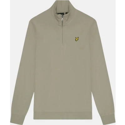 Afbeelding van Lyle &amp; Scott Heren Loopback sweatshirt met kwartrits, Beige, S