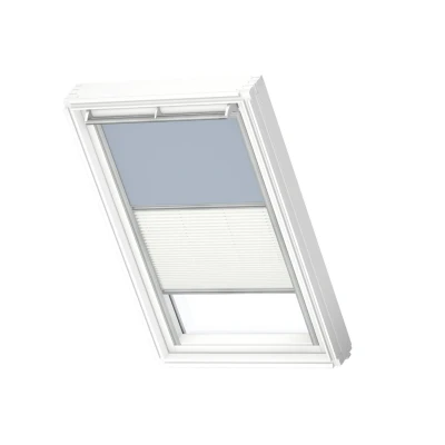 Afbeelding van VELUX Origineel Verduisterend Rolgordijn Plus Plissé (DFD), Zilveren Kozijn, MK08, Light Blue