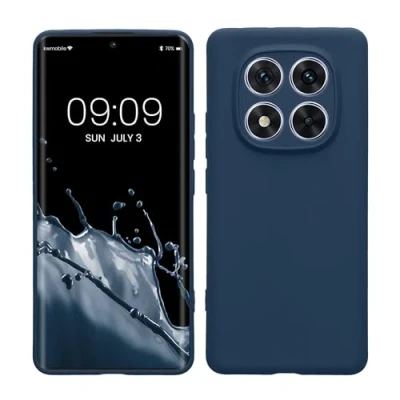 Afbeelding van kwmobile telefoonhoesje geschikt voor Xiaomi Redmi Note 14 Pro 5G / Poco X7 Hoesje smartphone Precisie camera uitsnede In marineblauw