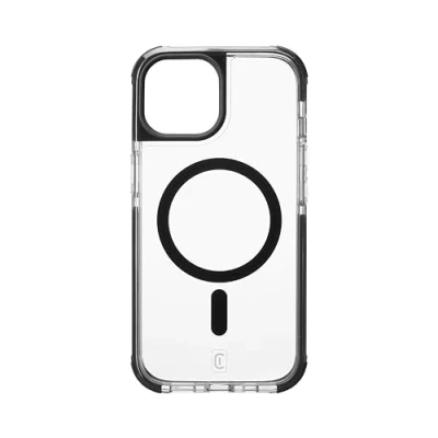 Afbeelding van Cellularline Tetra dwingen sterke wakende magneten iPhone 15 Ultra beschermende cover compatibel met Apple Magsafe Ecosysteem transparant