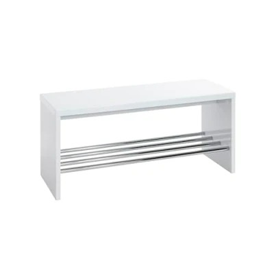 Afbeelding van HAKU Möbel Schoenenbank, MDF, wit chroom, B 81 x D 30 H 40 cm