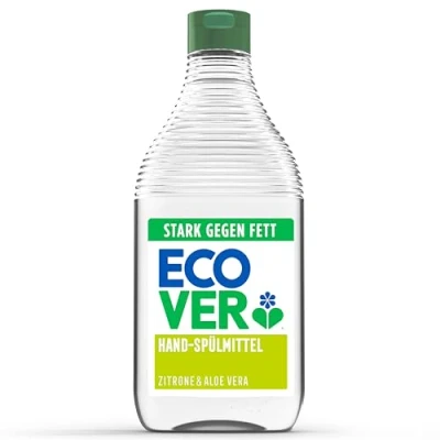 Afbeelding van Ecover Handafwasmiddel citroen &amp; aloë vera (450 ml), duurzaam afwasmiddel met suikerintensieve, krachtige vetoplosser, vloeibaar en op plantaardige basis