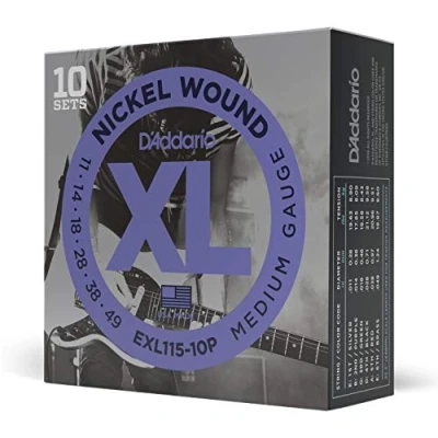 Afbeelding van D&#039;Addario EXL115 10PQS Blues Jazz Rock 10 Sets