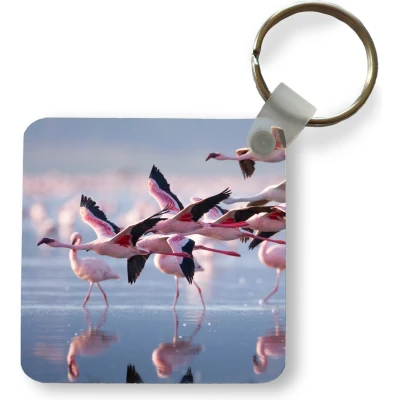 Afbeelding van Sleutelhanger Uitdeelcadeautjes Flamingo Vogel Water Roze Plastic
