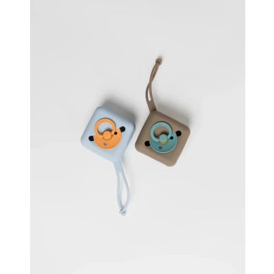 Afbeelding van Bibs Fopspeenhouder Siliconen Dusty Blue