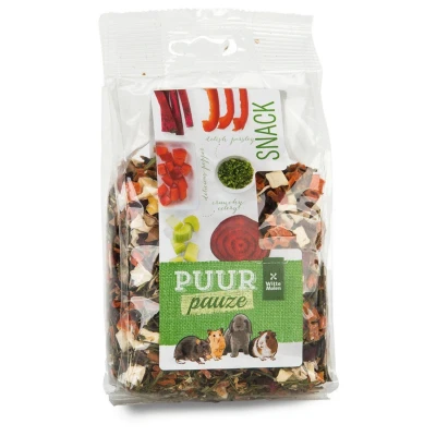 Afbeelding van Witte Molen Knaagdierensnack Knaagdier Puur Pauze Groenten &amp; Kruidensnack 100gr Tray 1st