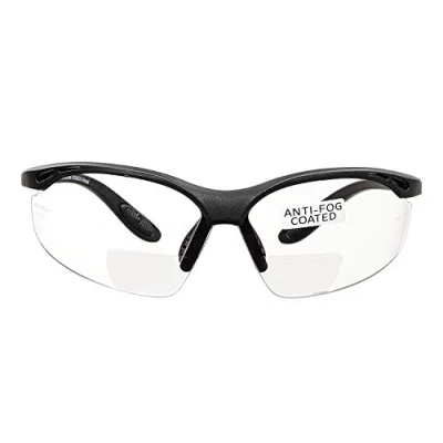 Afbeelding van voltX &#039;CONSTRUCTOR&#039; BIFOCALE VEILIGHEIDSLEESBRIL (DOORZICHTIG +1.5 Dioptrie) CE EN166F Gecertificeerde/Fiets of Sportbril inclusief veiligheidskoord + UV400 lens met anti mist coating