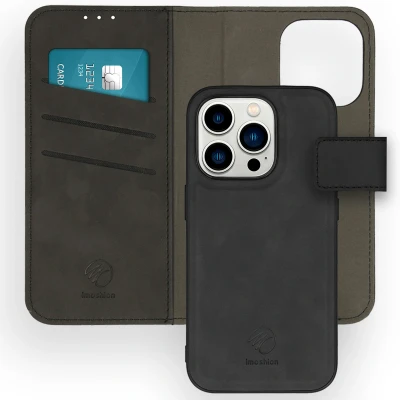 Afbeelding van Apple iPhone 14 Pro Hoesje Kunstleder iMoshion Bookcase/2 in 1 Case Zwart Telefoonhoesje